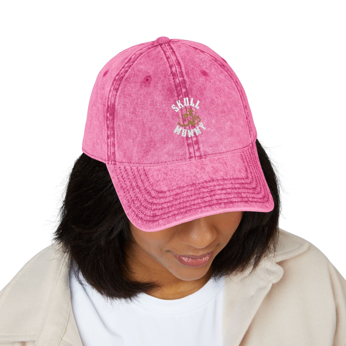 Skull Mommy Vintage Hat (Embroidery)