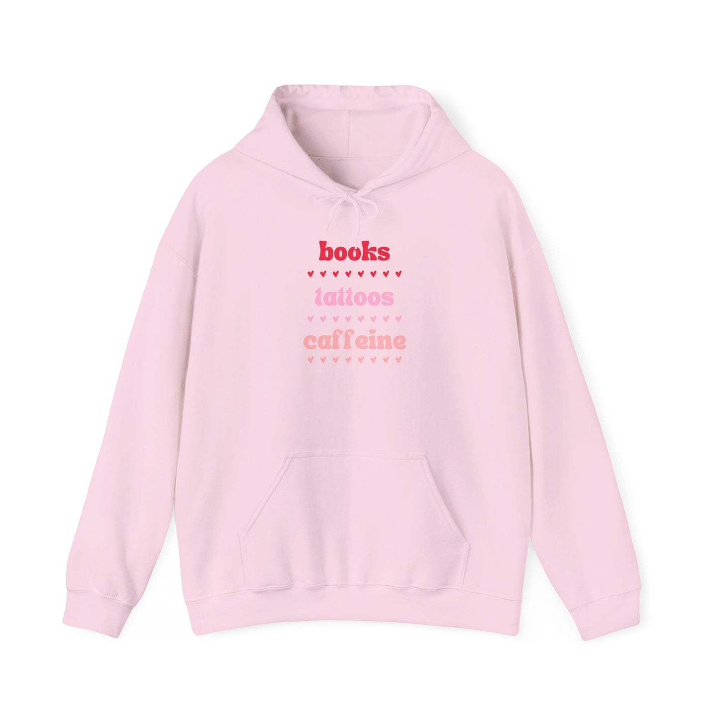 Books, Tattoos, Caffeine Hoodie