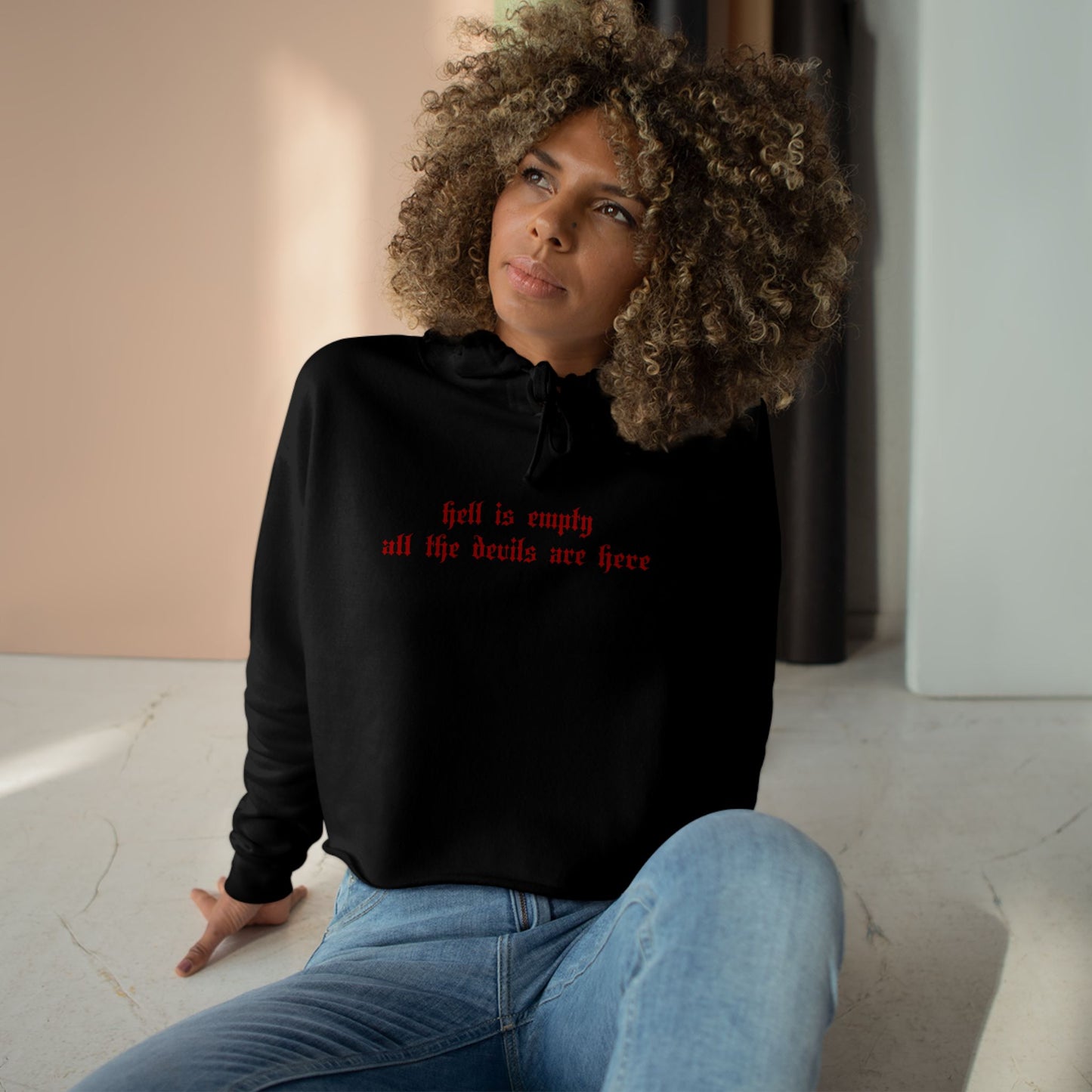 Hell is Empty Crop Hoodie