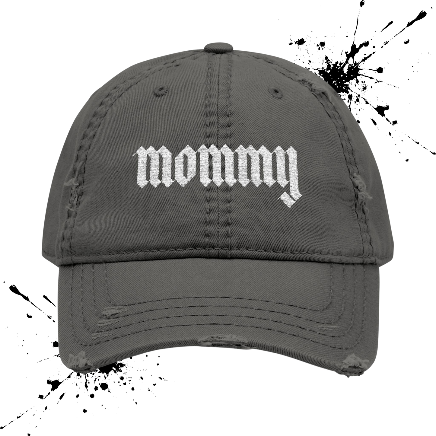 Mommy Distressed Hat (Embroidered)
