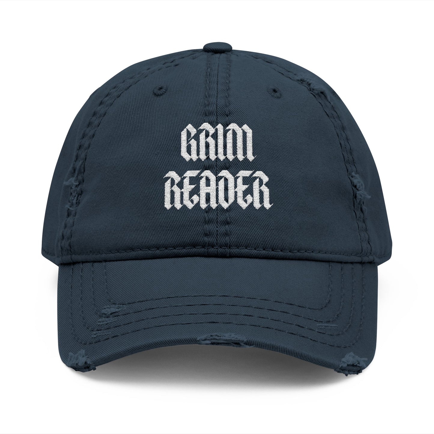 Grim Reader Distressed Hat (Embroidery)