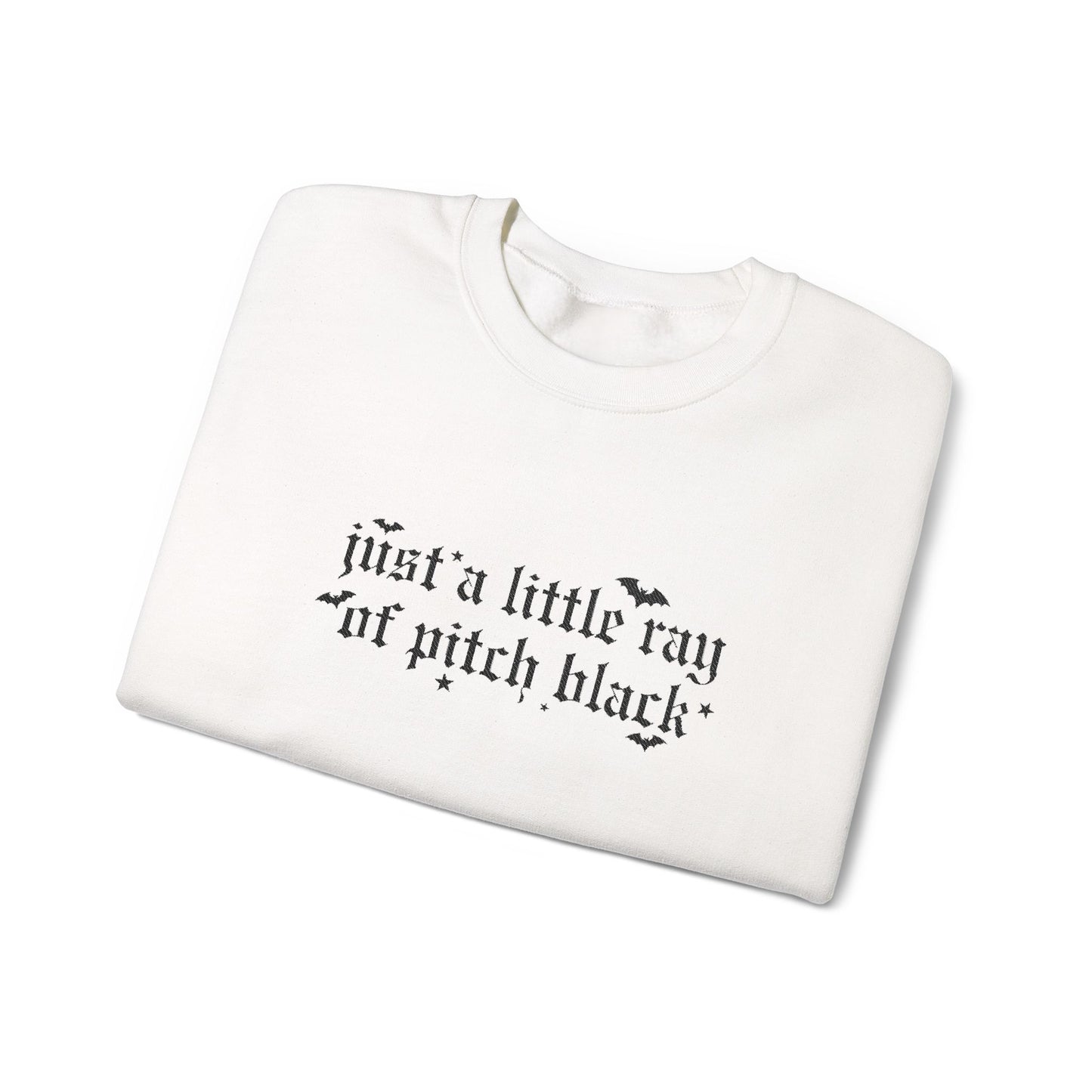 Pitch Black Crewneck (Embroidered)