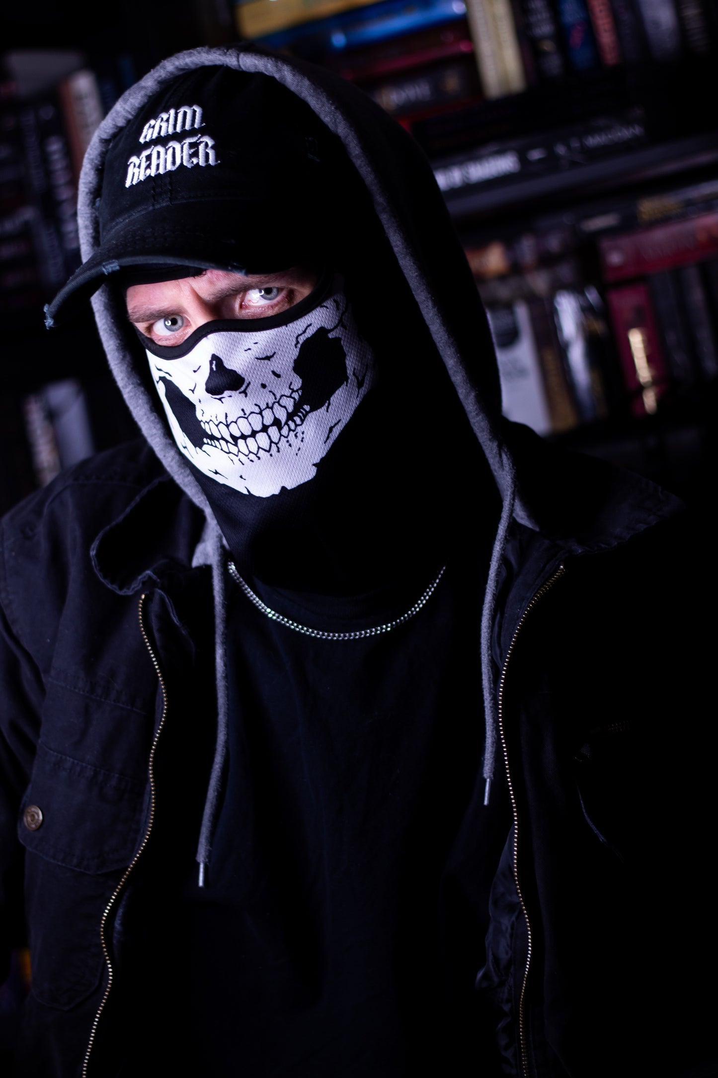 Grim Reader Distressed Hat (Embroidery)